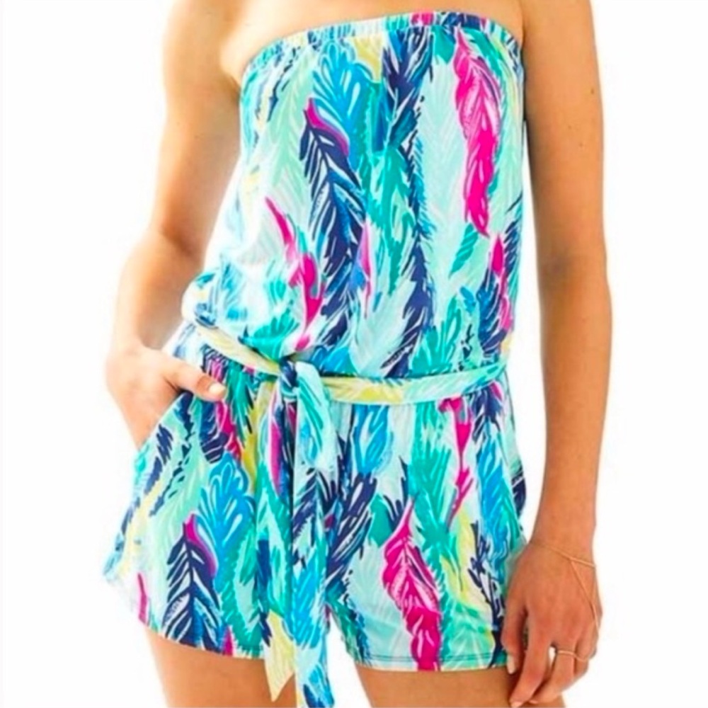 Lilly Pulitzer Ritz Romper light as a feather EUC medium